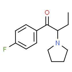 ChemSpider 2D Image | 1-(4-Fluorophenyl)-2-(1-pyrrolidinyl)-1-butanone | C14H18FNO