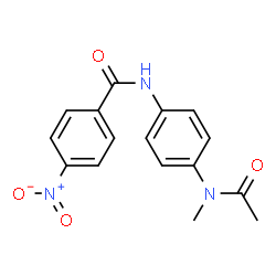 ChemSpider 2D Image | N-{4-[Acetyl(methyl)amino]phenyl}-4-nitrobenzamide | C16H15N3O4