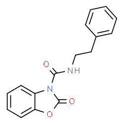 ChemSpider 2D Image | 2-Oxo-N-(2-phenylethyl)-1,3-benzoxazole-3(2H)-carboxamide | C16H14N2O3