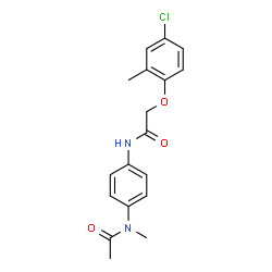 ChemSpider 2D Image | N-(4-{[(4-Chloro-2-methylphenoxy)acetyl]amino}phenyl)-N-methylacetamide | C18H19ClN2O3