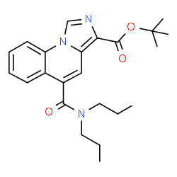 ChemSpider 2D Image | 2-Methyl-2-propanyl 5-(dipropylcarbamoyl)imidazo[1,5-a]quinoline-3-carboxylate | C23H29N3O3