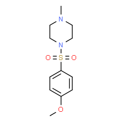 ChemSpider 2D Image | 1-[(4-Methoxyphenyl)sulfonyl]-4-methylpiperazine | C12H18N2O3S