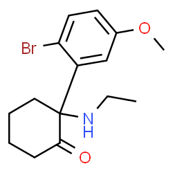 ChemSpider 2D Image | 2-(2-Bromo-5-methoxyphenyl)-2-(ethylamino)cyclohexanone | C15H20BrNO2