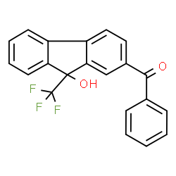 ChemSpider 2D Image | [9-Hydroxy-9-(trifluoromethyl)-9H-fluoren-2-yl](phenyl)methanone | C21H13F3O2