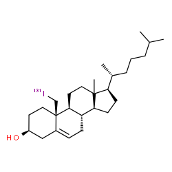 ChemSpider 2D Image | (3beta,13xi)-19-(~131~I)Iodocholest-5-en-3-ol | C27H45131IO