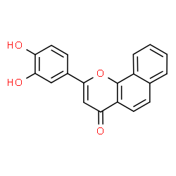 ChemSpider 2D Image | 2-(3,4-Dihydroxyphenyl)-4H-benzo[h]chromen-4-one | C19H12O4