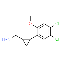 ChemSpider 2D Image | 1-[2-(4,5-Dichloro-2-methoxyphenyl)cyclopropyl]methanamine | C11H13Cl2NO