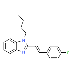 ChemSpider 2D Image | 1-Butyl-2-[(E)-2-(4-chlorophenyl)vinyl]-1H-benzimidazole | C19H19ClN2