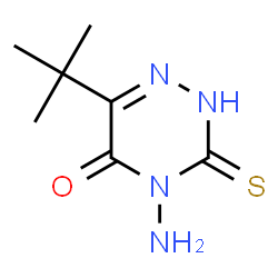 ChemSpider 2D Image | 4-AMINO-6-(TERT-BUTYL)-4H-1,2,4-TRIAZINE-3-THIONE-5-ONE | C7H12N4OS