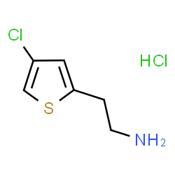 ChemSpider 2D Image | 2-(4-Chloro-2-thienyl)ethanamine hydrochloride (1:1) | C6H9Cl2NS