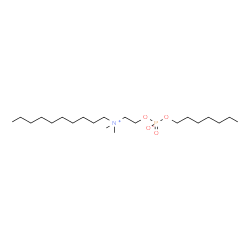 ChemSpider 2D Image | 2-[Decyl(dimethyl)ammonio]ethyl heptyl phosphate | C21H46NO4P