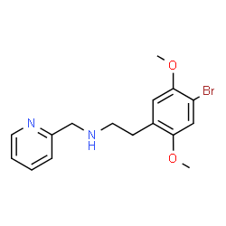 ChemSpider 2D Image | 2-(4-Bromo-2,5-dimethoxyphenyl)-N-(2-pyridinylmethyl)ethanamine | C16H19BrN2O2