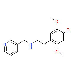 ChemSpider 2D Image | 2-(4-Bromo-2,5-dimethoxyphenyl)-N-(3-pyridinylmethyl)ethanamine | C16H19BrN2O2