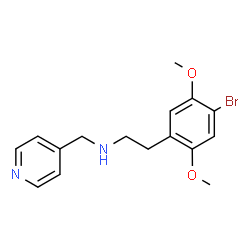 ChemSpider 2D Image | 2-(4-Bromo-2,5-dimethoxyphenyl)-N-(4-pyridinylmethyl)ethanamine | C16H19BrN2O2