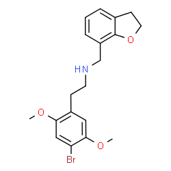ChemSpider 2D Image | 2-(4-Bromo-2,5-dimethoxyphenyl)-N-(2,3-dihydro-1-benzofuran-7-ylmethyl)ethanamine | C19H22BrNO3