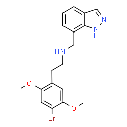 ChemSpider 2D Image | 2-(4-Bromo-2,5-dimethoxyphenyl)-N-(1H-indazol-7-ylmethyl)ethanamine | C18H20BrN3O2
