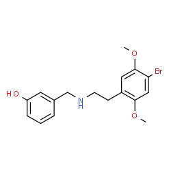 ChemSpider 2D Image | 3-({[2-(4-Bromo-2,5-dimethoxyphenyl)ethyl]amino}methyl)phenol | C17H20BrNO3