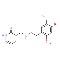 ChemSpider 2D Image | 3-({[2-(4-Bromo-2,5-dimethoxyphenyl)ethyl]amino}methyl)-2(1H)-pyridinone | C16H19BrN2O3
