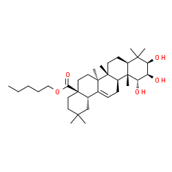 ChemSpider 2D Image | Pentyl (1alpha,2beta,3beta)-1,2,3-trihydroxyolean-12-en-28-oate | C35H58O5