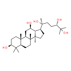 ChemSpider 2D Image | (3beta,12beta,24S)-Dammarane-3,12,20,24,25-pentol | C30H54O5