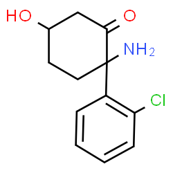 ChemSpider 2D Image | 2-Amino-2-(2-chlorophenyl)-5-hydroxycyclohexanone | C12H14ClNO2