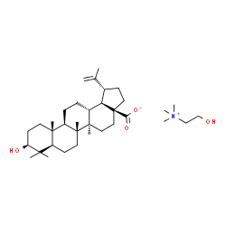 ChemSpider 2D Image | 2-Hydroxy-N,N,N-trimethylethanaminium (3beta)-3-hydroxylup-20(29)-en-28-oate | C35H61NO4
