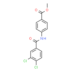 ChemSpider 2D Image | Methyl 4-[(3,4-dichlorobenzoyl)amino]benzoate | C15H11Cl2NO3