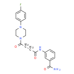 ChemSpider 2D Image | 3-({4-[4-(4-Fluorophenyl)-1-piperazinyl]-4-oxobutanoyl}amino)benzamide | C21H23FN4O3