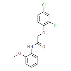 ChemSpider 2D Image | 2-(2,4-Dichlorophenoxy)-N-(2-methoxyphenyl)acetamide | C15H13Cl2NO3