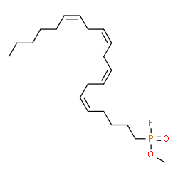 ChemSpider 2D Image | Methyl (5Z,8Z,11Z,14Z)-5,8,11,14-icosatetraen-1-ylphosphonofluoridate | C21H36FO2P