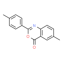 ChemSpider 2D Image | 6-Methyl-2-(4-methylphenyl)-4H-3,1-benzoxazin-4-one | C16H13NO2