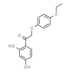 ChemSpider 2D Image | 1-(2,4-Dihydroxyphenyl)-2-(4-ethoxyphenoxy)ethanone | C16H16O5