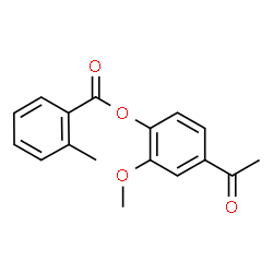 ChemSpider 2D Image | 4-Acetyl-2-methoxyphenyl 2-methylbenzoate | C17H16O4