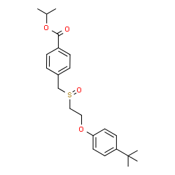 ChemSpider 2D Image | Isopropyl 4-[({2-[4-(2-methyl-2-propanyl)phenoxy]ethyl}sulfinyl)methyl]benzoate | C23H30O4S