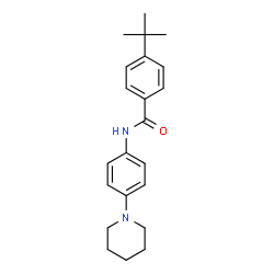 ChemSpider 2D Image | 4-(tert-butyl)-N-(4-piperidinophenyl)benzamide | C22H28N2O