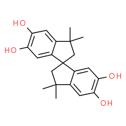 ChemSpider 2D Image | 1,1'-Spirobi(indane-5,6-diol), 3,3,3',3'-tetramethyl- | C21H24O4