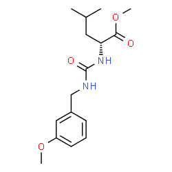 ChemSpider 2D Image | Methyl N-[(3-methoxybenzyl)carbamoyl]-D-leucinate | C16H24N2O4
