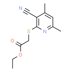 ChemSpider 2D Image | ethyl [(3-cyano-4,6-dimethylpyridin-2-yl)thio]acetate | C12H14N2O2S