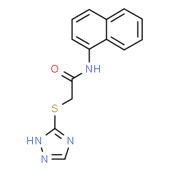 ChemSpider 2D Image | N-(1-Naphthyl)-2-(1H-1,2,4-triazol-5-ylsulfanyl)acetamide | C14H12N4OS