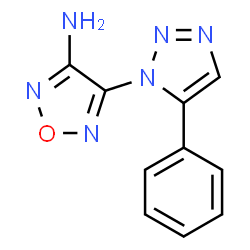 ChemSpider 2D Image | 4-(5-Phenyl-1H-1,2,3-triazol-1-yl)-1,2,5-oxadiazol-3-amine | C10H8N6O