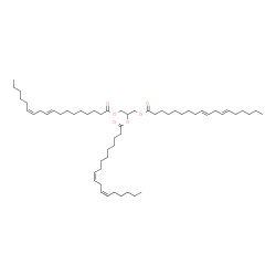 ChemSpider 2D Image | 1,2,3-Propanetriyl (9E,12Z,9'Z,12'Z,9''E,12''E)tris(-9,12-octadecadienoate) | C57H98O6
