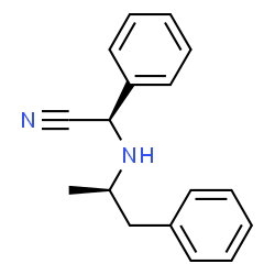 ChemSpider 2D Image | (2R)-Phenyl{[(2R)-1-phenyl-2-propanyl]amino}acetonitrile | C17H18N2