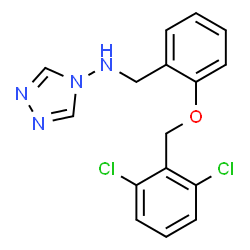 ChemSpider 2D Image | N-{2-[(2,6-Dichlorobenzyl)oxy]benzyl}-4H-1,2,4-triazol-4-amine | C16H14Cl2N4O
