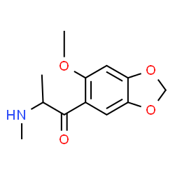 ChemSpider 2D Image | 1-(6-Methoxy-1,3-benzodioxol-5-yl)-2-(methylamino)-1-propanone | C12H15NO4