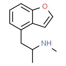 ChemSpider 2D Image | 1-(1-Benzofuran-4-yl)-N-methyl-2-propanamine | C12H15NO
