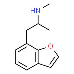 ChemSpider 2D Image | 1-(1-Benzofuran-7-yl)-N-methyl-2-propanamine | C12H15NO