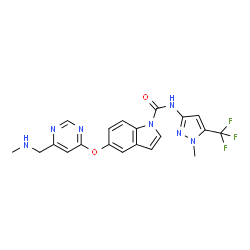 ChemSpider 2D Image | acrizanib | C20H18F3N7O2
