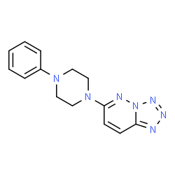 ChemSpider 2D Image | 6-(4-Phenyl-1-piperazinyl)tetrazolo[1,5-b]pyridazine | C14H15N7