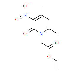 ChemSpider 2D Image | Ethyl (4,6-dimethyl-3-nitro-2-oxo-1(2H)-pyridinyl)acetate | C11H14N2O5
