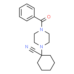 ChemSpider 2D Image | 1-(4-Benzoyl-1-piperazinyl)cyclohexanecarbonitrile | C18H23N3O